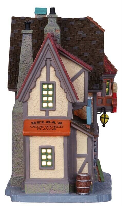 lemax-helga-s-beer-sausage-shop-boutique-miniature-lumineuse image 2