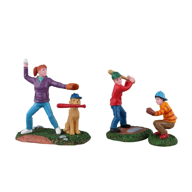 lemax-baseball-practice-figurine-village-miniature image 1