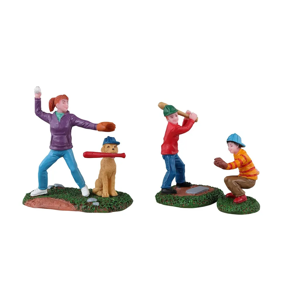 lemax-baseball-practice-figurine-village-miniature image 1