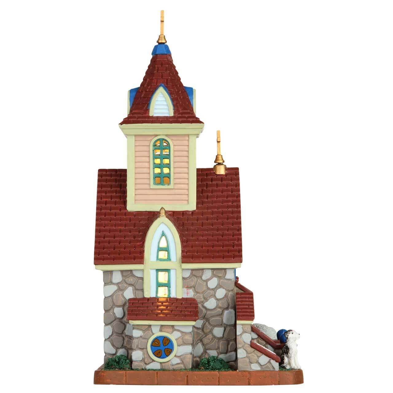 lemax-good-shepherd-church-glise-miniature-lumineuse-village-de-no-l image 2