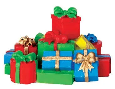 lemax-stack-of-presents-accessoire-cadeaux-miniatures-de-no-l image 1