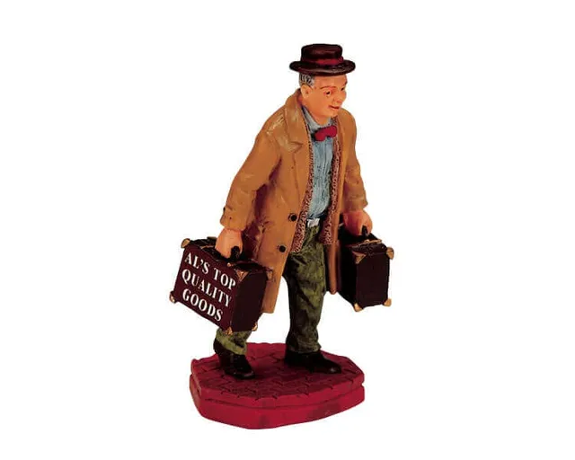 lemax-traveling-salesman-vendeur-ambulant-figurine-village-miniature image 1