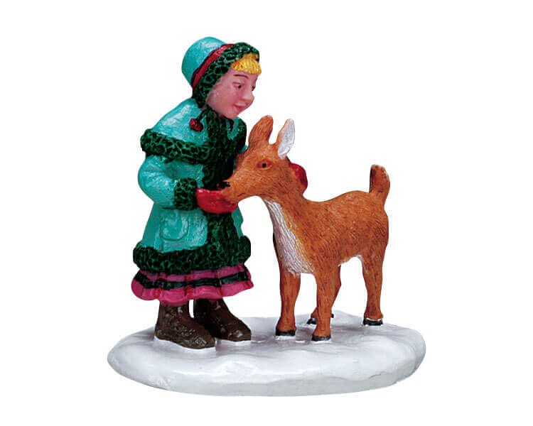 lemax-girl-fawn-figurine-faon-village-de-no-l image 2