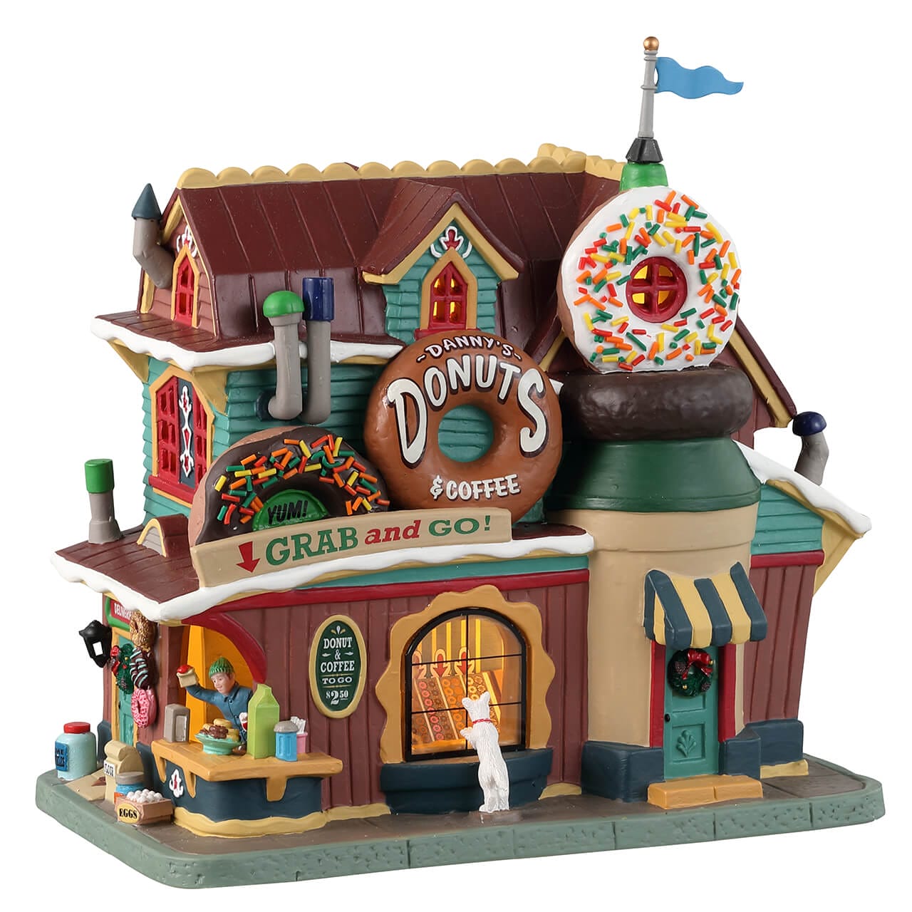 lemax-danny-s-donuts-coffee-harvest-crossing-boutique-lumineuse image 1