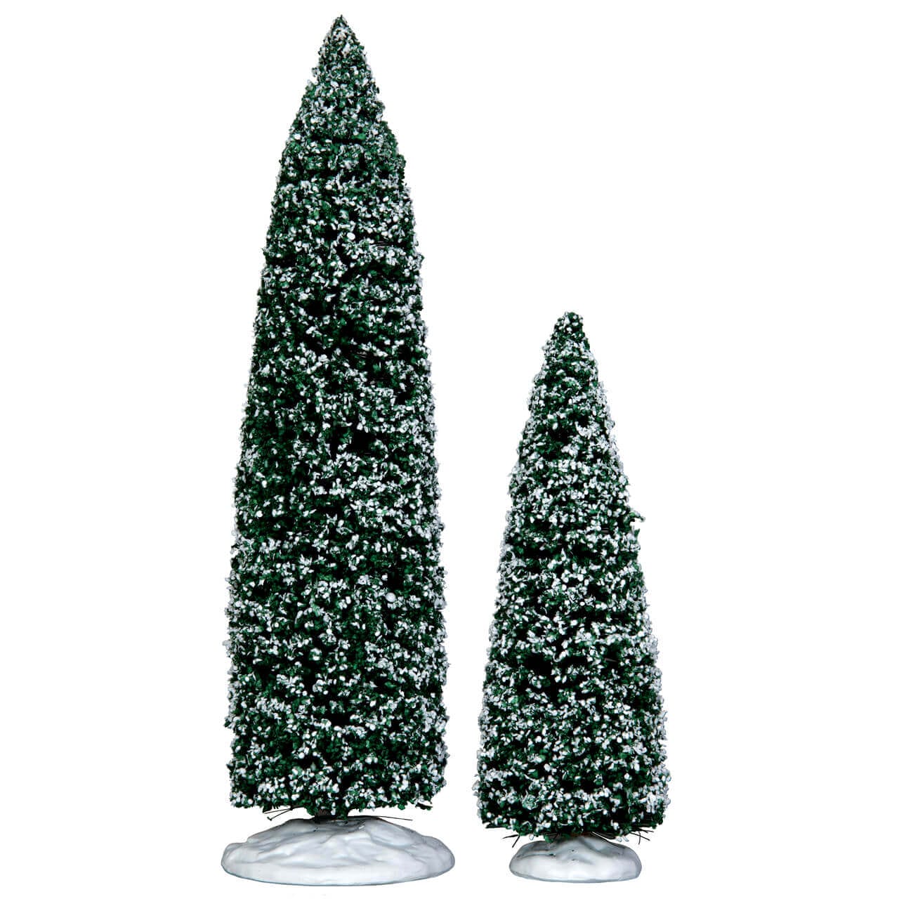 lemax-snowy-juniper-tree-set-of-2-lot-de-2-sapins-miniatures-enneig-s image 1