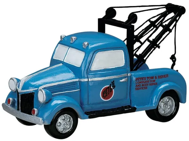 lemax-tow-truck-figurine-d-panneuse-village-de-no-l image 1