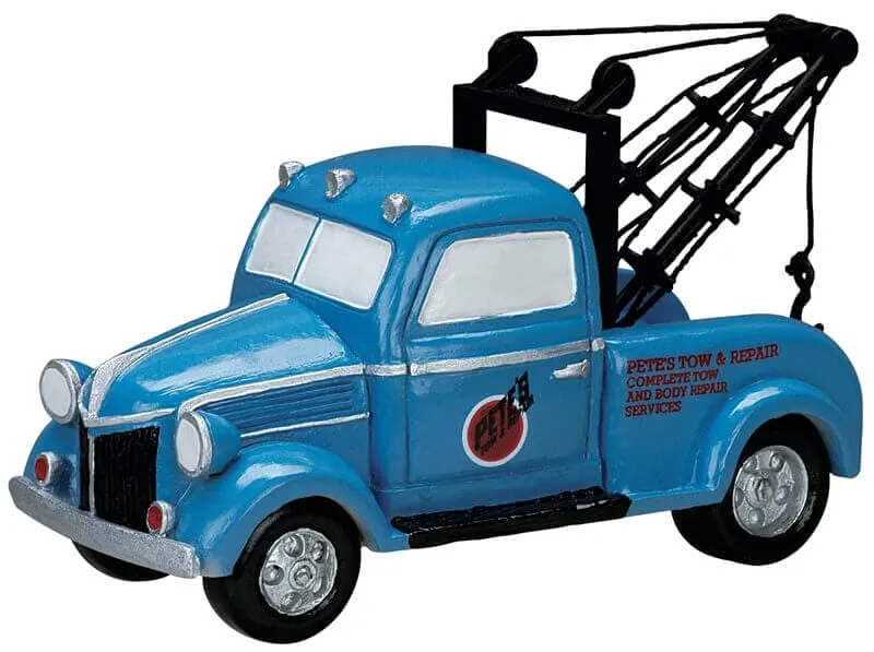 lemax-tow-truck-figurine-d-panneuse-village-de-no-l image 1