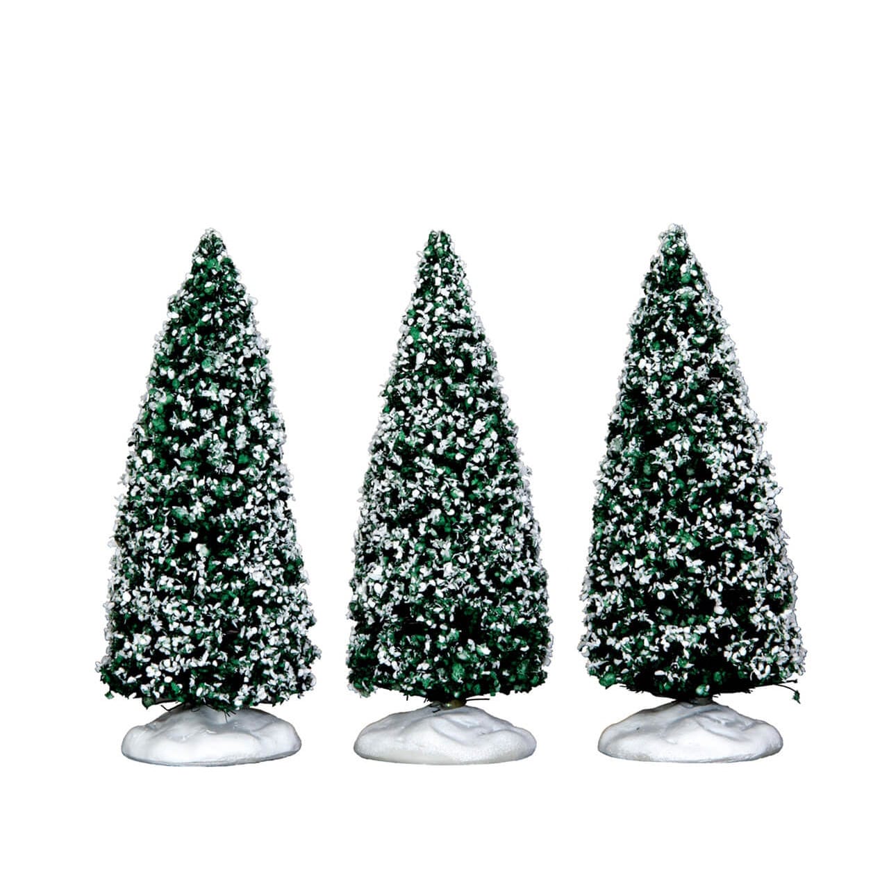 lemax-snowy-juniper-tree-small-lot-de-3-sapins-miniatures-enneig-s image 1