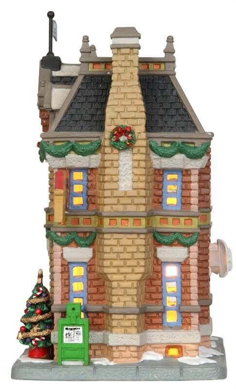 lemax-hillside-post-office-bureau-de-poste-miniature-lumineux image 2