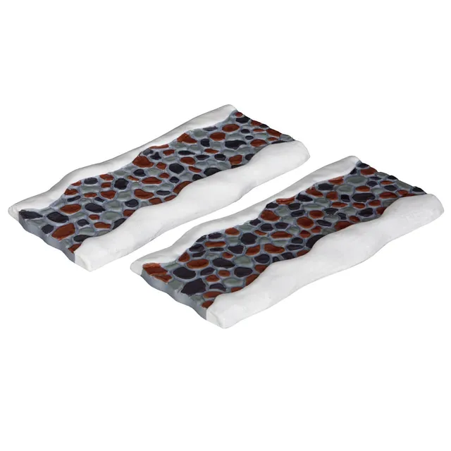 lemax-2-pc-stone-road-straight-route-pierre-droite-village-miniature image 1
