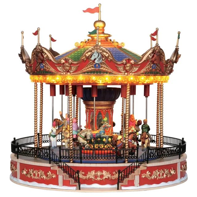 lemax-elegant-equestrian-carousel-man-ge-carrousel-miniature-coventry-cove image 1
