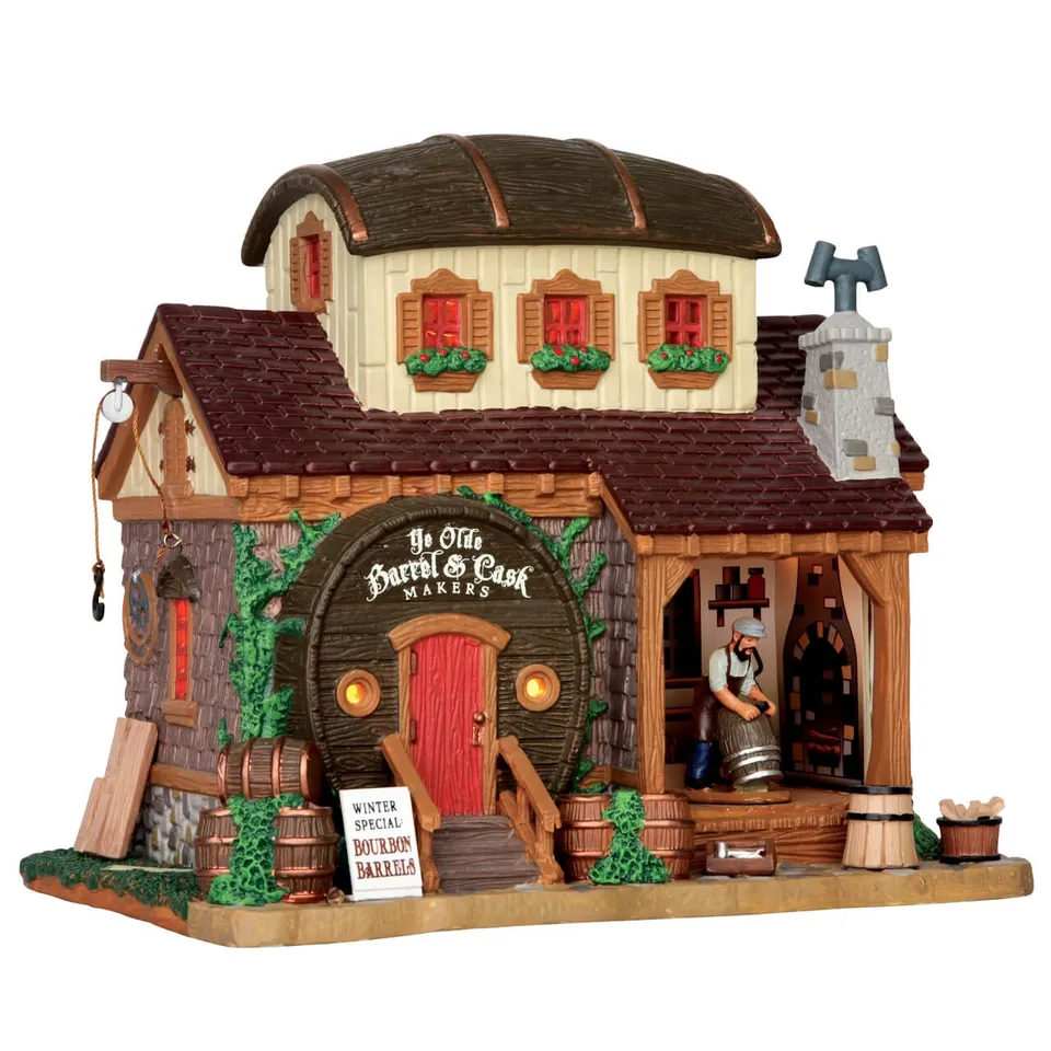 lemax-ye-olde-barrel-cask-makers-b-timent-lumineux image 1