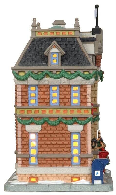 lemax-hillside-post-office-bureau-de-poste-miniature-lumineux image 3