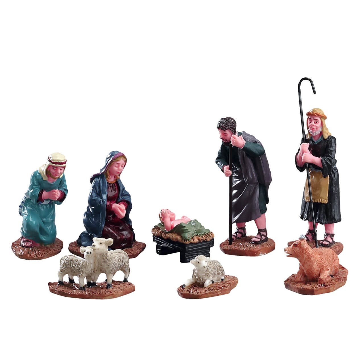 lemax-nativity-figurines-set-of-8-cr-che-de-no-l-miniature-8-pi-ces image 1