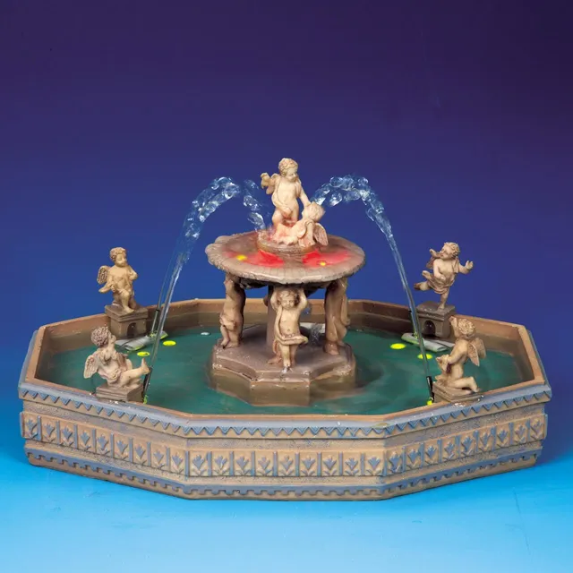 lemax-lighted-village-square-fountain-fontaine-lumineuse-de-village image 1