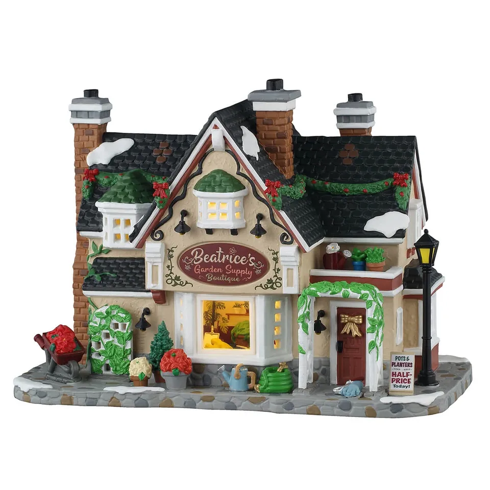 lemax-beatrice-s-garden-supply-boutique-b-timent-miniature-lumineux-caddington image 1