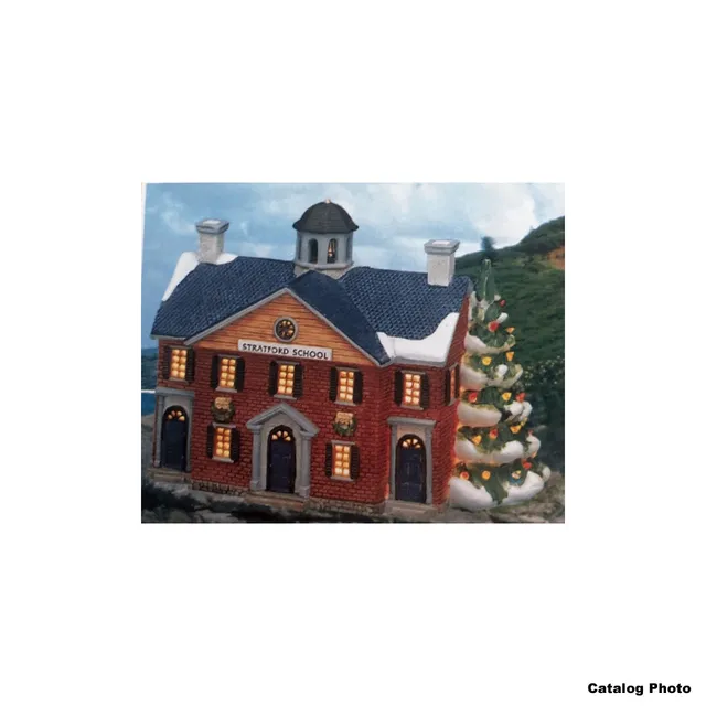 lemax-stratford-school-b-timent-village-miniature image 1