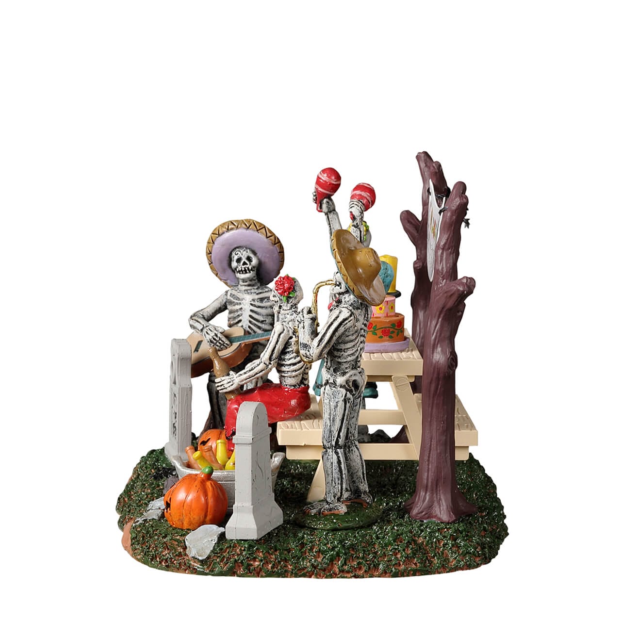 lemax-spooky-town-day-of-the-dead-party-sc-ne-squelettes-miniature image 3