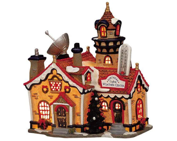lemax-northern-lights-weather-center-b-timent-miniature-de-village-de-no-l image 1
