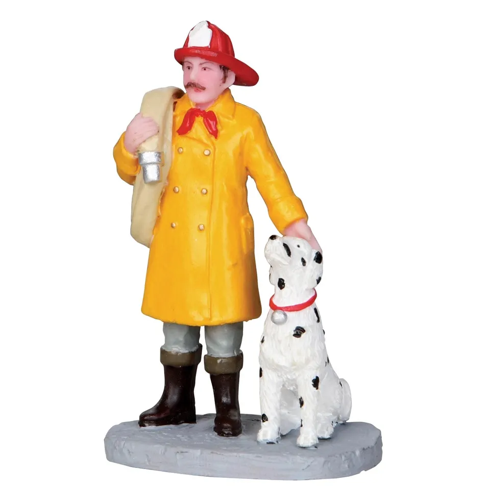 lemax-fireman-figurine-pompier-pour-village-miniature image 1
