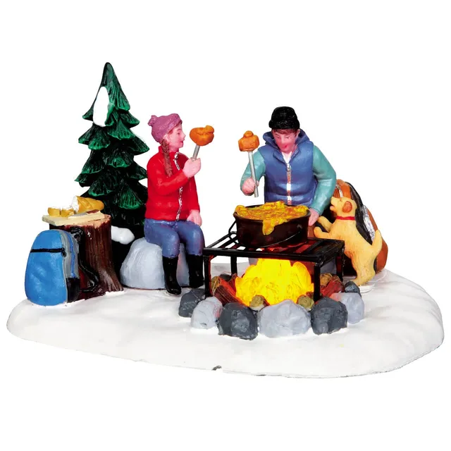 lemax-campfire-fondue-sc-ne-figurines-feu-de-camp-vail-village image 1