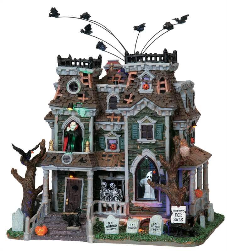 lemax-spooky-town-morbid-manor-manoir-hant-lumineux-clairs image 2