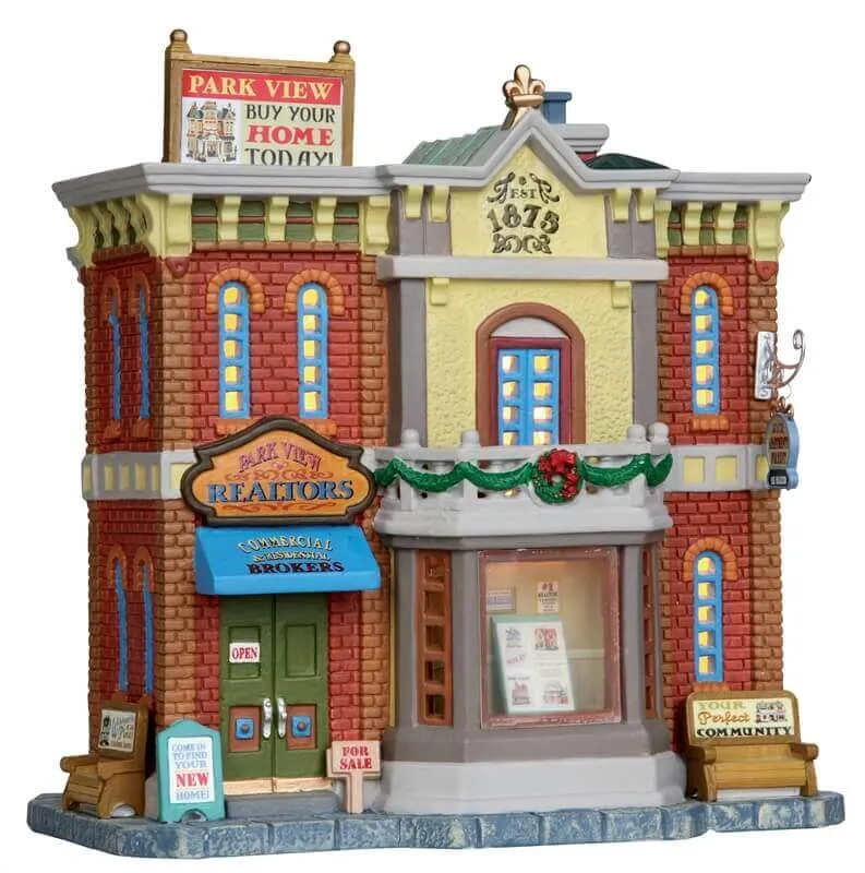 lemax-park-view-realtors-b-timent-miniature-village-de-no-l image 1