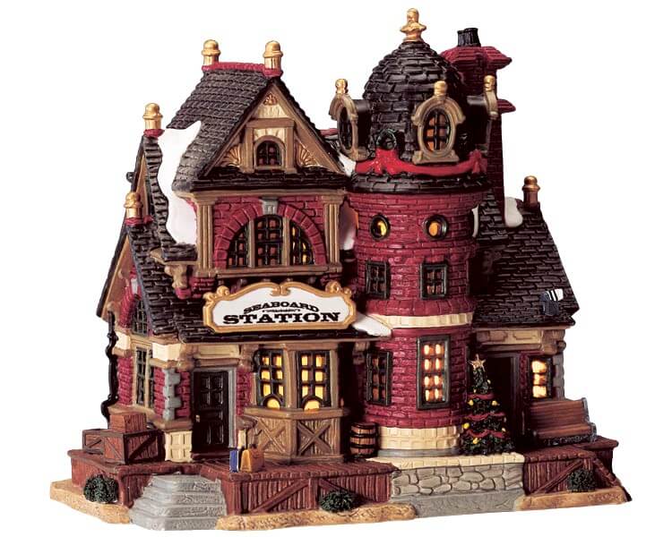 lemax-seaboard-train-station-gare-miniature-village-de-no-l image 1