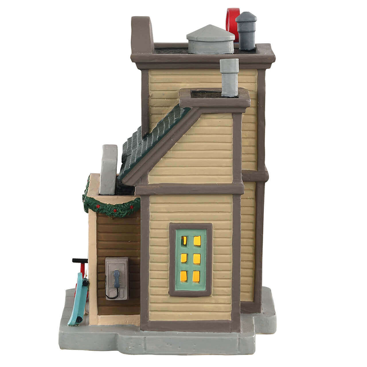 lemax-sam-s-scooter-shop-boutique-lumineuse-village-miniature image 3