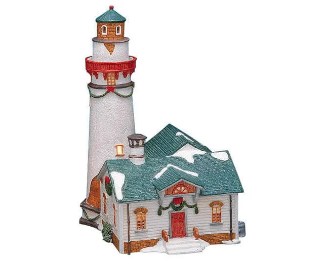 lemax-land-s-end-lighthouse-phare-lumineux-village-de-no-l image 1