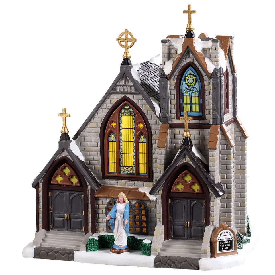 lemax-st-matthew-s-church-glise-miniature-caddington image 1
