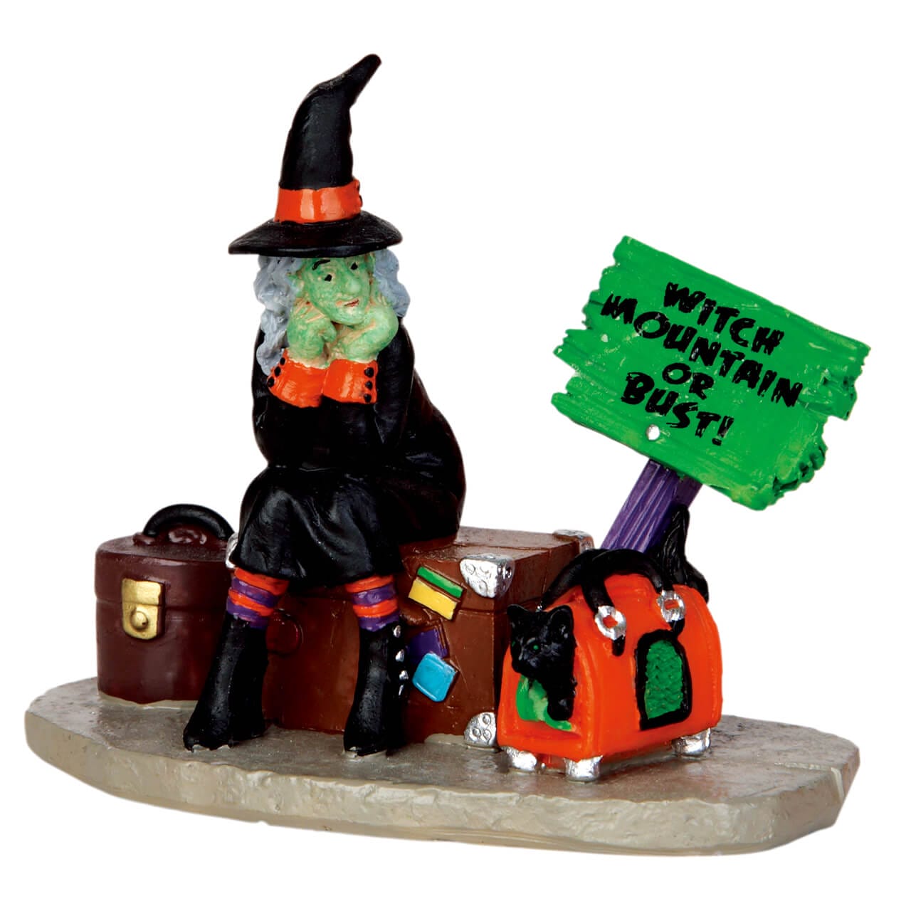 lemax-stranded-witch-figurine-sorci-re-spooky-town-halloween image 1