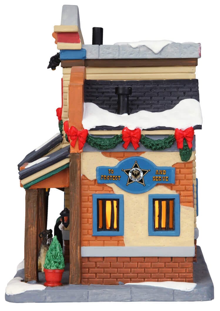 lemax-police-station-b-timent-miniature-lumineux-poste-de-police image 2