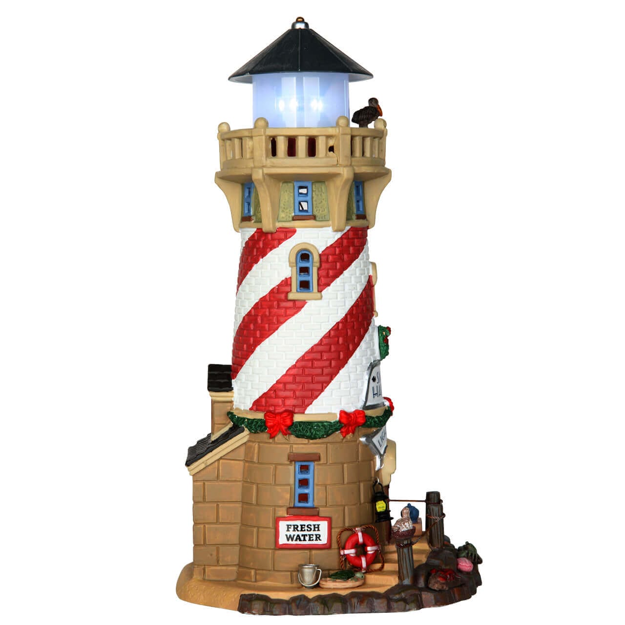 lemax-snug-harbor-lighthouse-phare-lumineux-miniature image 2
