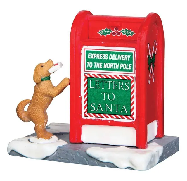 lemax-santa-s-mailbox-figurine-chiot-lettre-au-p-re-no-l image 1