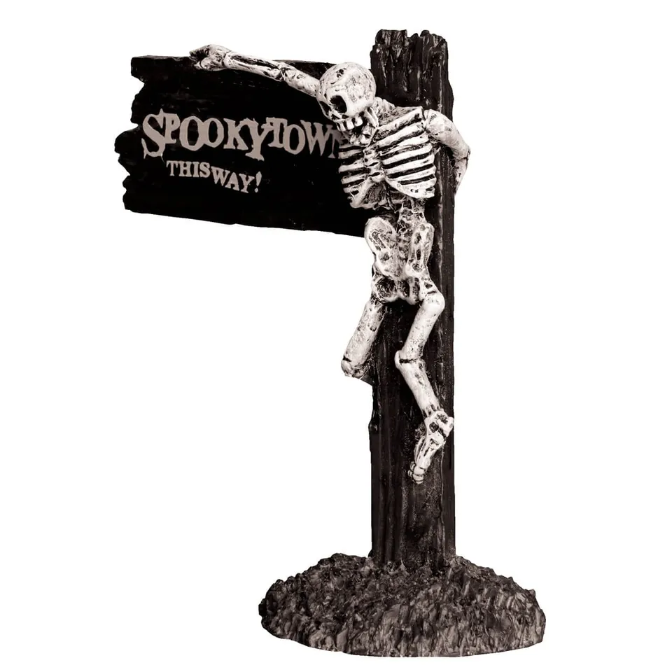 lemax-spookytown-this-way-panneau-miniature-spooky-town image 1