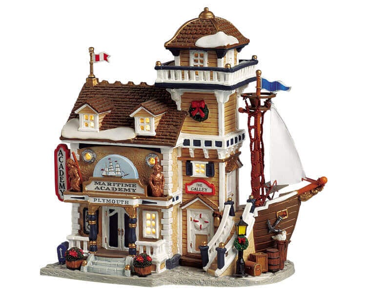 lemax-plymouth-maritime-academy-b-timent-lumineux-village-miniature image 2