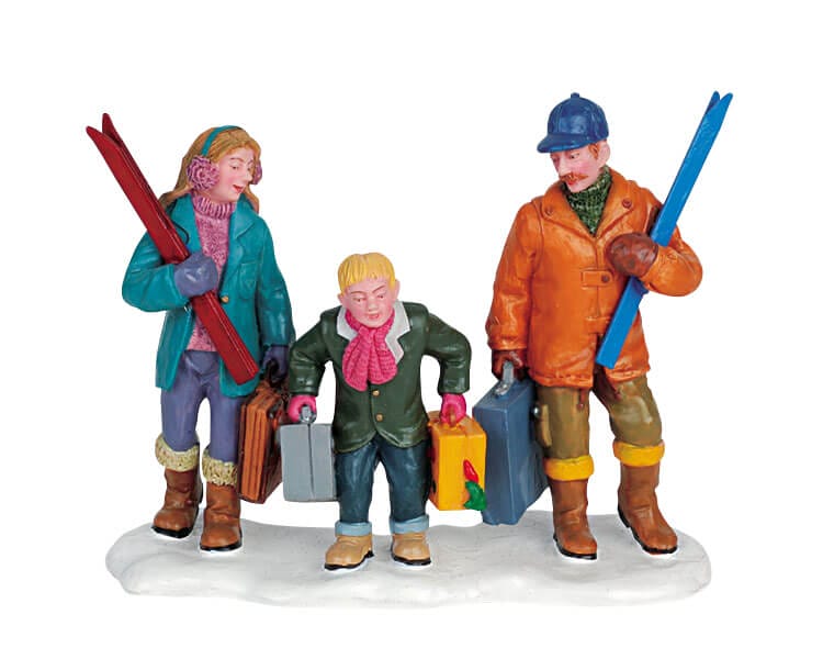 lemax-checking-in-figurine-village-miniature image 1