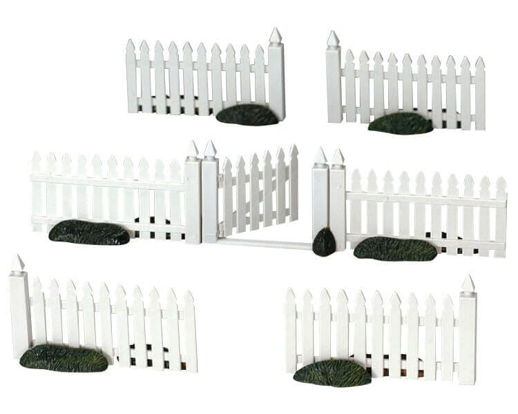 lemax-plastic-picket-fence-cl-ture-blanche-miniature image 1