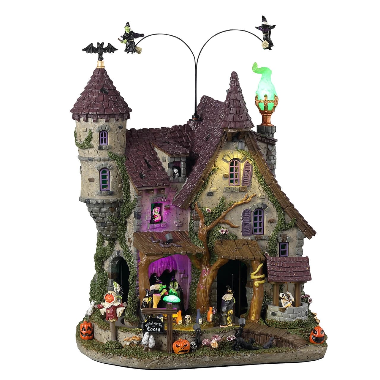 lemax-wicked-garden-coven-repaire-de-sorci-res-lumineux-spooky-town image 1