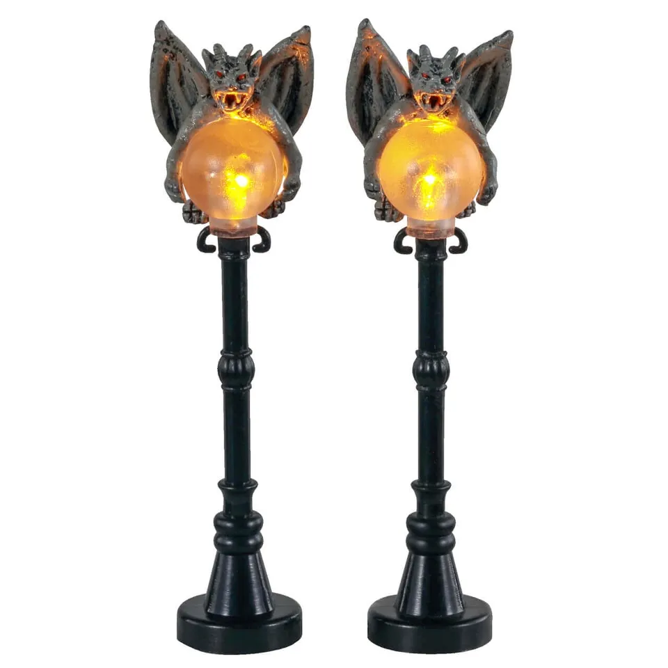 lemax-gargoyle-lamp-post-accessoire-r-verb-re-lumineux-spooky-town image 1