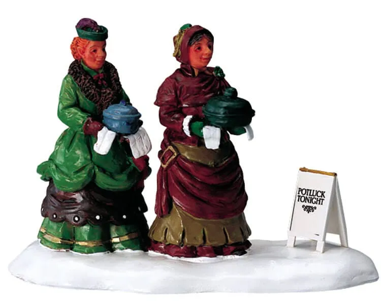 lemax-potluckers-figurine-repas-village-miniature image 1