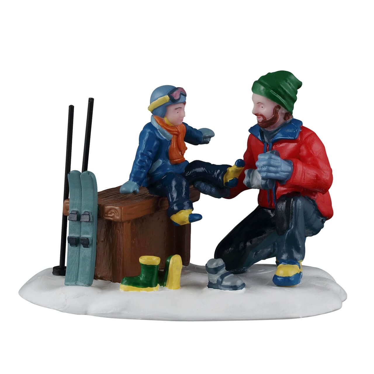 lemax-father-and-son-ski-day-figurines-ski-p-re-et-fils-vail-village image 2