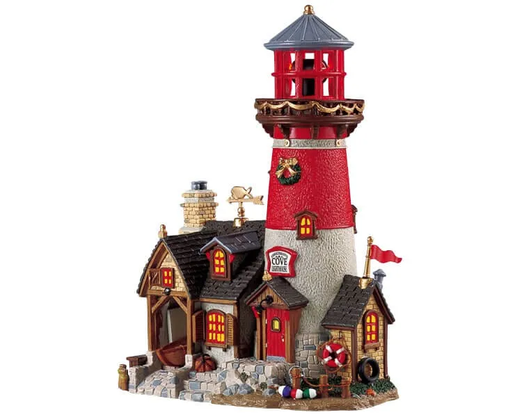 lemax-fisherman-s-cove-lighthouse-phare-lumineux-miniature image 1