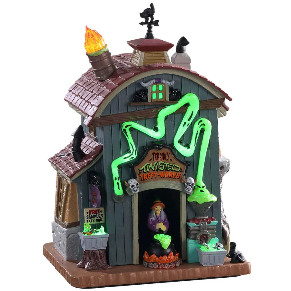 lemax-terribly-twisted-cottage-hant-spooky-town-lumineux image 1