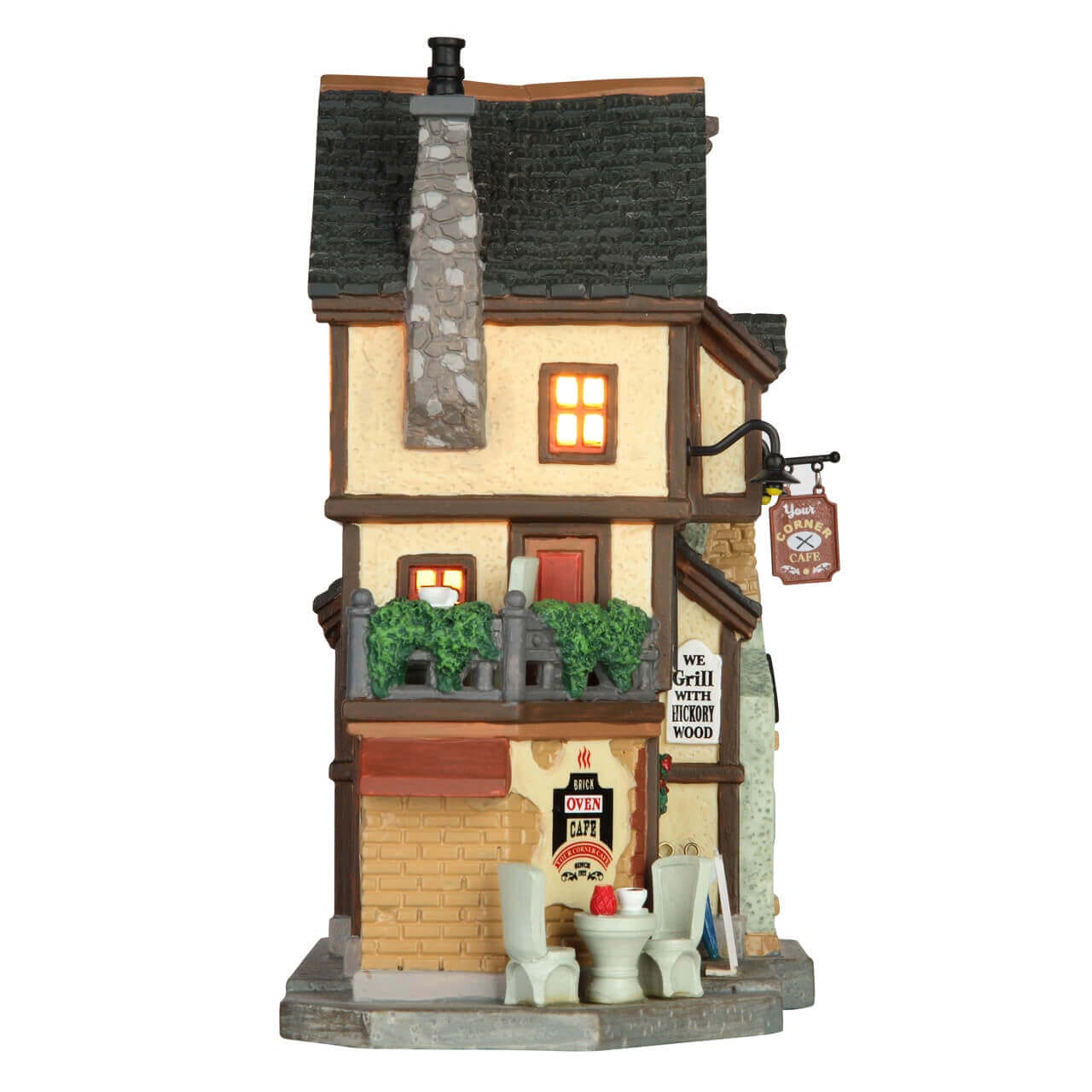lemax-the-brick-oven-cafe-b-timent-miniature-lumineux-village-de-no-l image 2