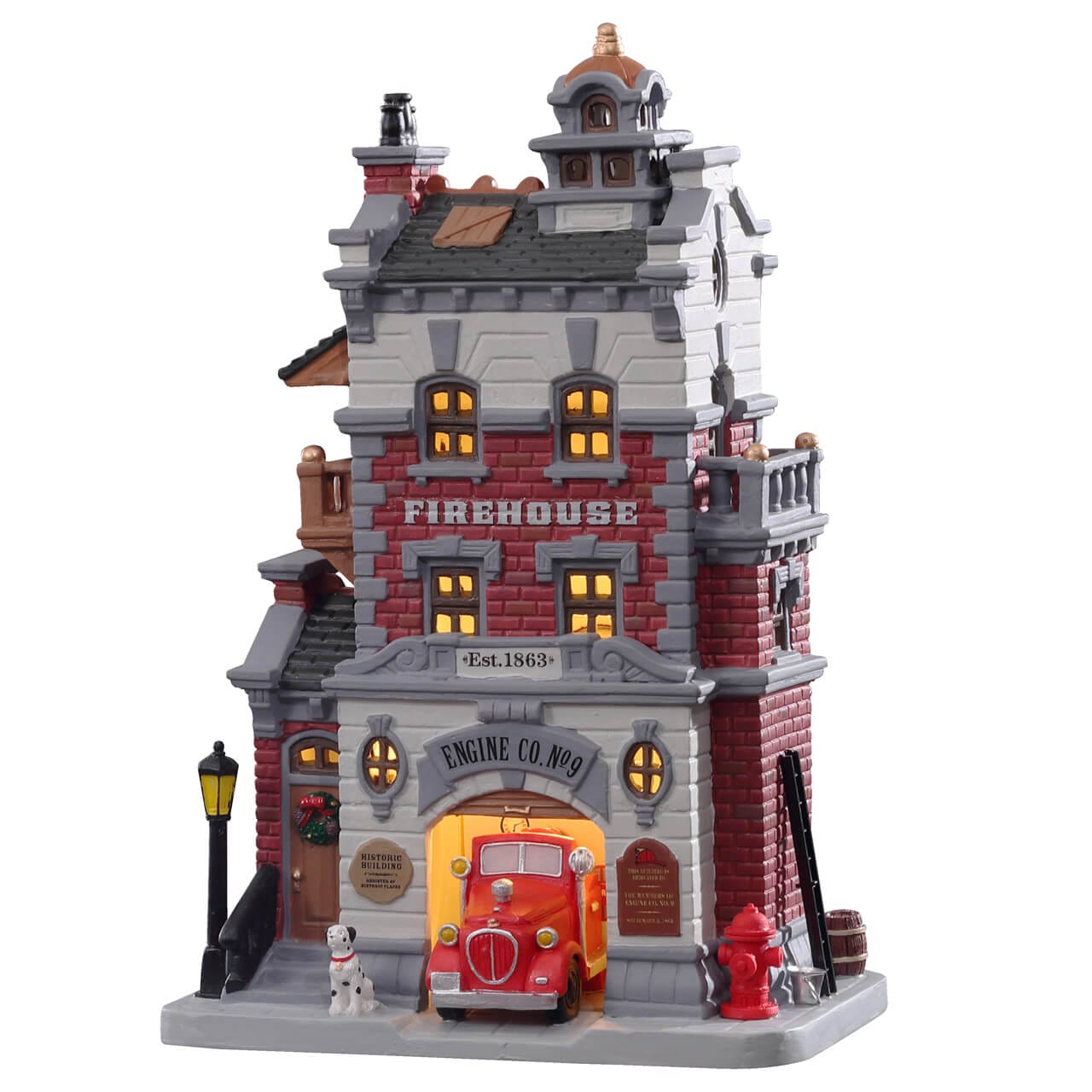 lemax-engine-company-no-9-caserne-pompiers-miniature-1863 image 1