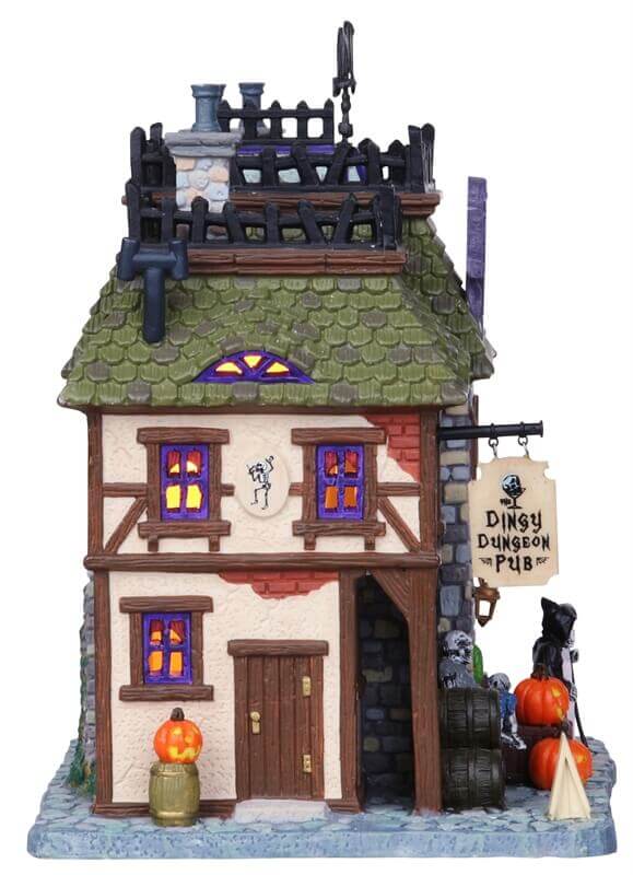 lemax-the-dingy-dungeon-pub-pub-hant-miniature-spooky-town image 3