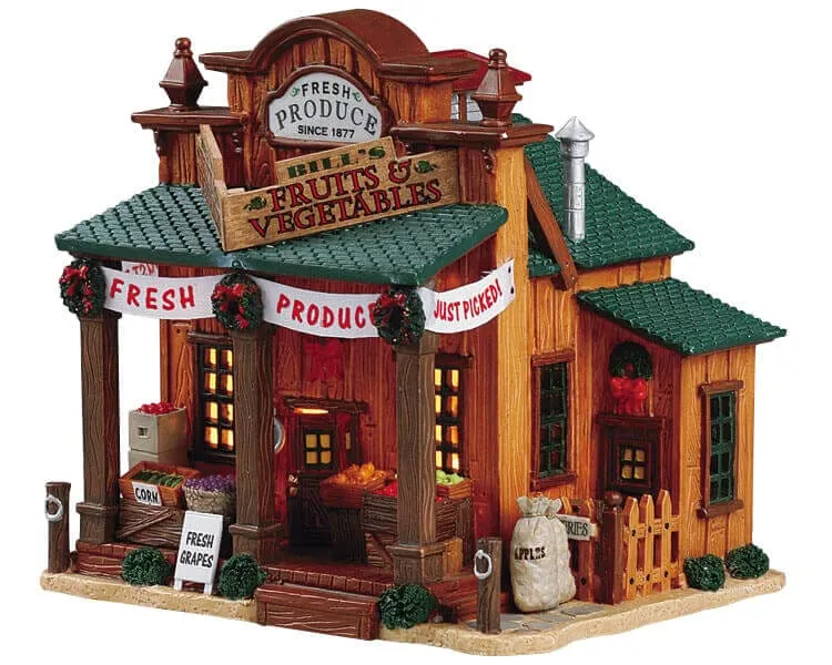 lemax-bill-s-produce-mart-picerie-march-village-miniature image 1