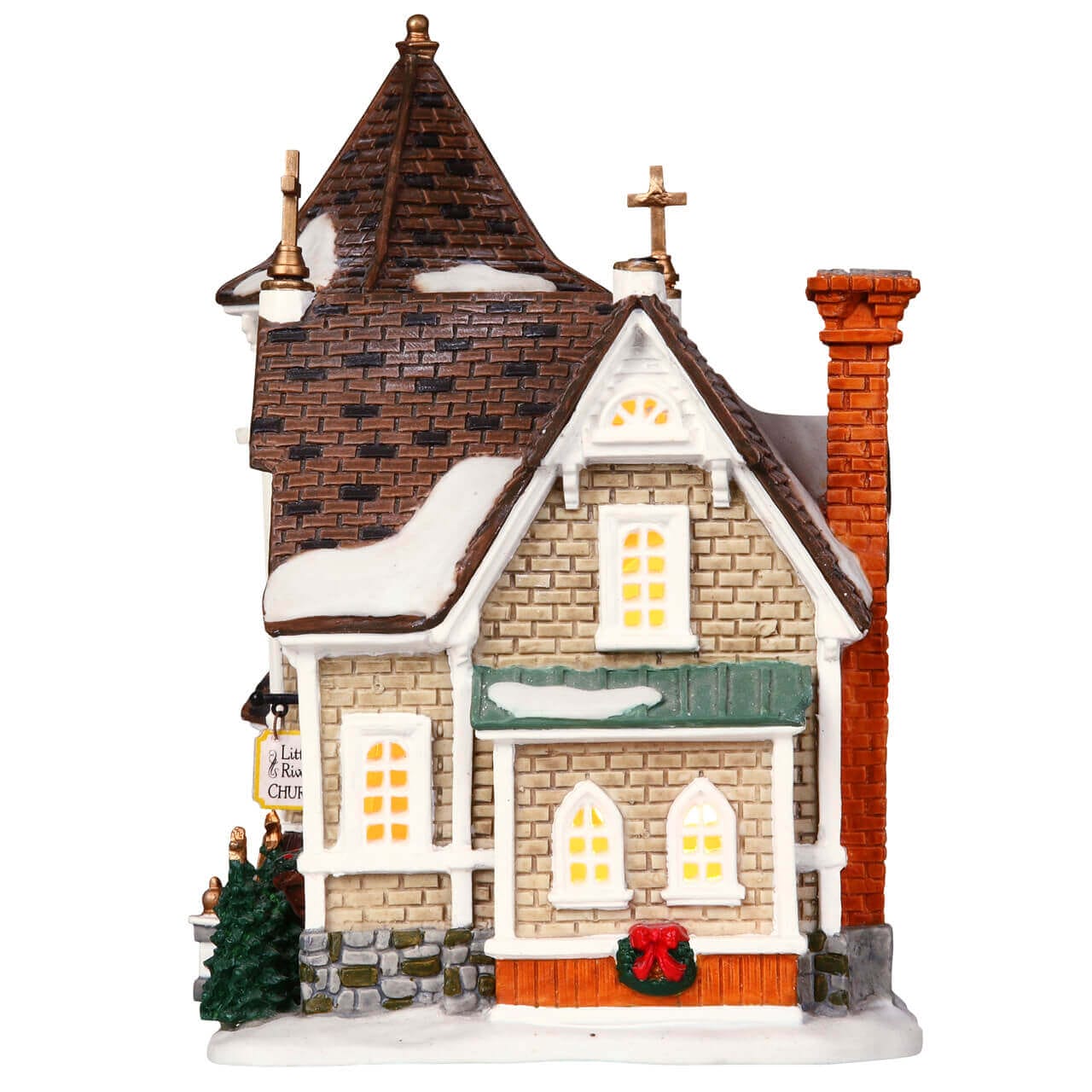 lemax-little-river-church-glise-lumineuse-harvest-crossing image 2